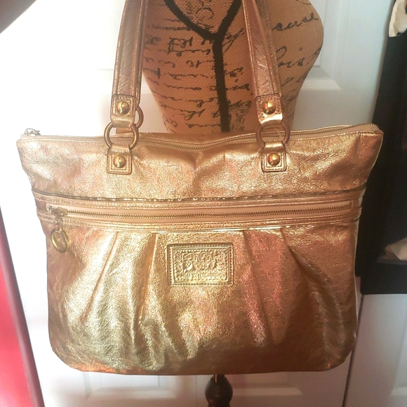 Coach Poppy In Mettalic Gold - Picture 10 of 10